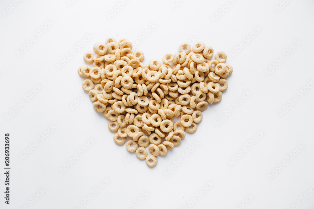 Pile of crispy cracknels isolated on white background Pile of crispy cracknels isolated on white background