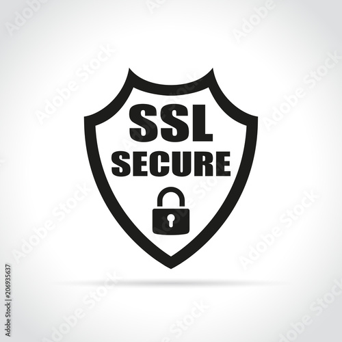 ssl secure icon on white background