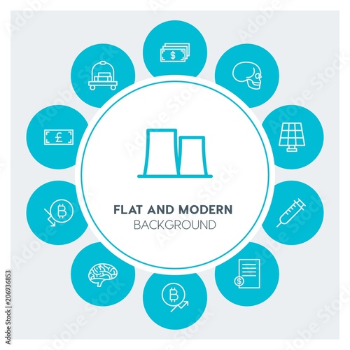 Wallpaper Mural industry, health, hotel, money Infographic Circle outline Icons Set. Contains such Icons as  business,  website,  elements,  background,  pattern,  banner,  tax and more. Fully Editable. Pixel Perfect Torontodigital.ca