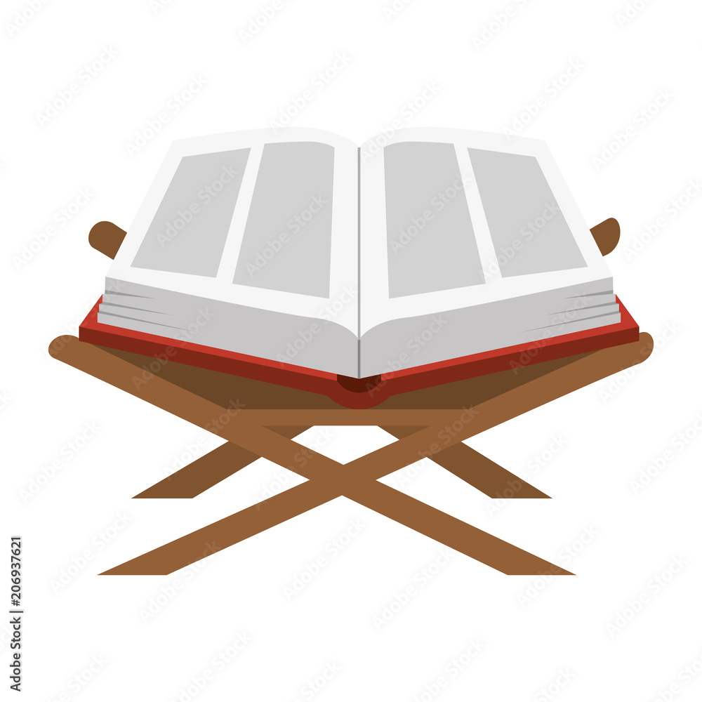 sacred book with lectern religious icon vector illustration design sacred book with lectern religious icon vector illustration design