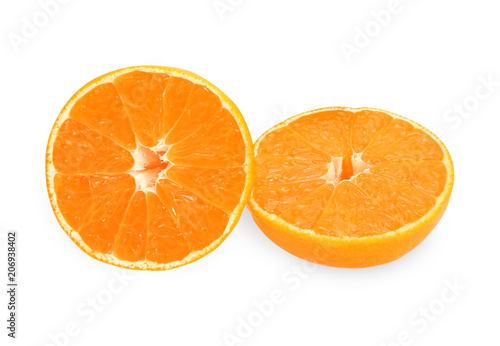 orange slice isolated on white background