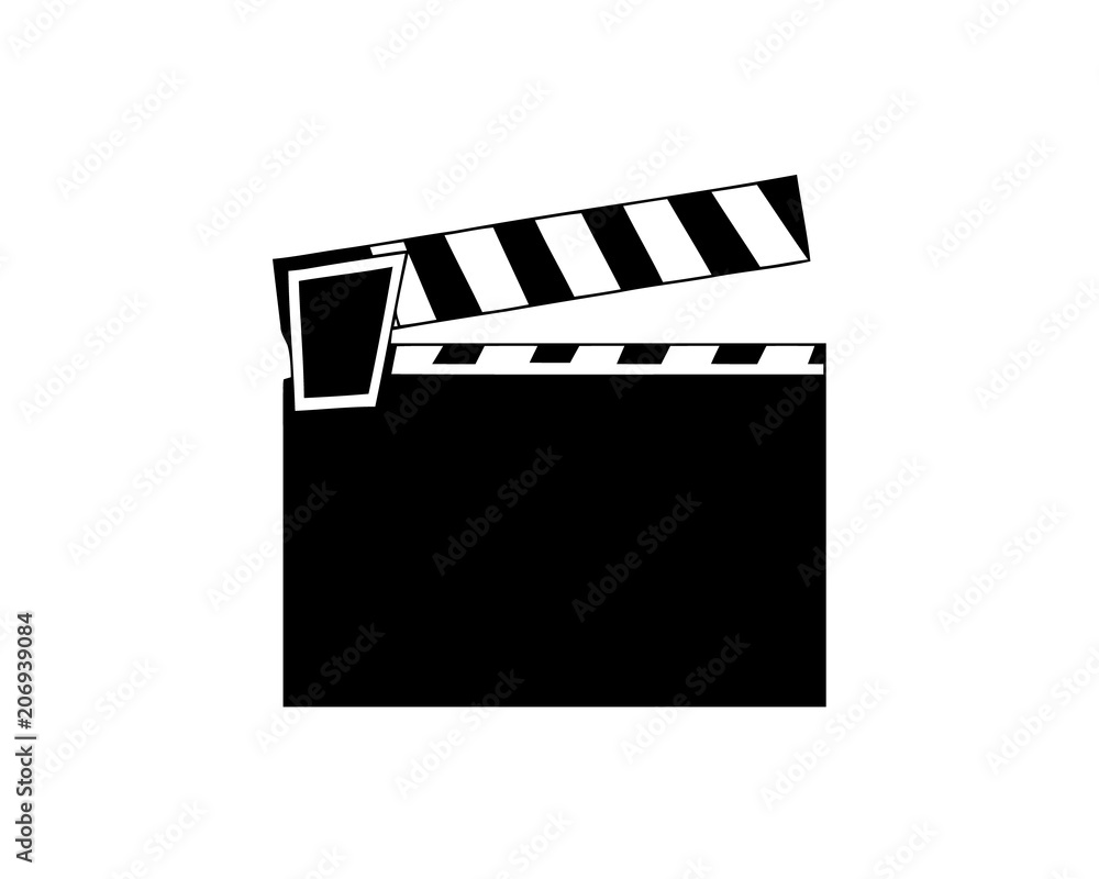 Movie Clapper. Film Flap. Simple vector icon.