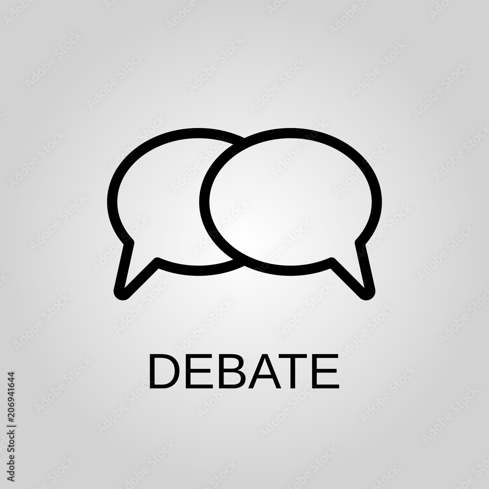 Debate icon. Debate symbol. Flat design. Stock - Vector illustration Debate icon. Debate symbol. Flat design. Stock - Vector illustration