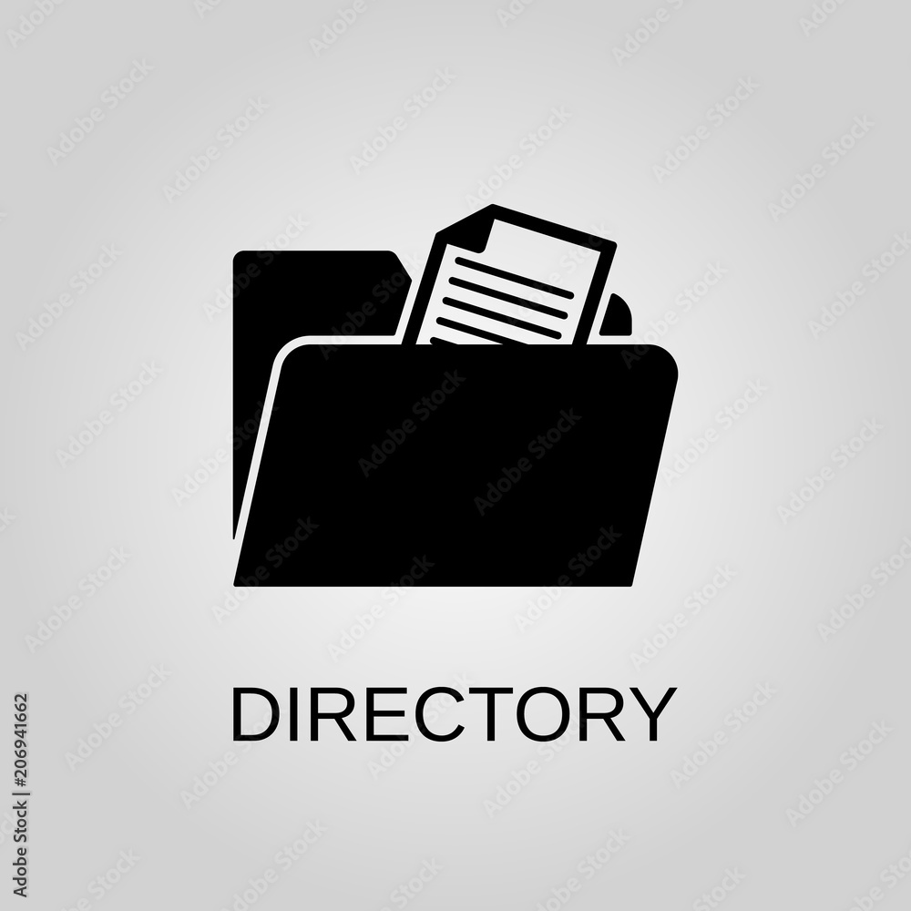 Directory icon. Directory symbol. Flat design. Stock - Vector illustration Directory icon. Directory symbol. Flat design. Stock - Vector illustration