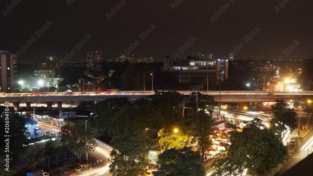 Board Junction Bangalore Night Traffic Time lapse Board Junction Bangalore Night Traffic Time lapse