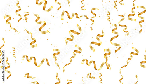 Gold celebration seamless pattern.