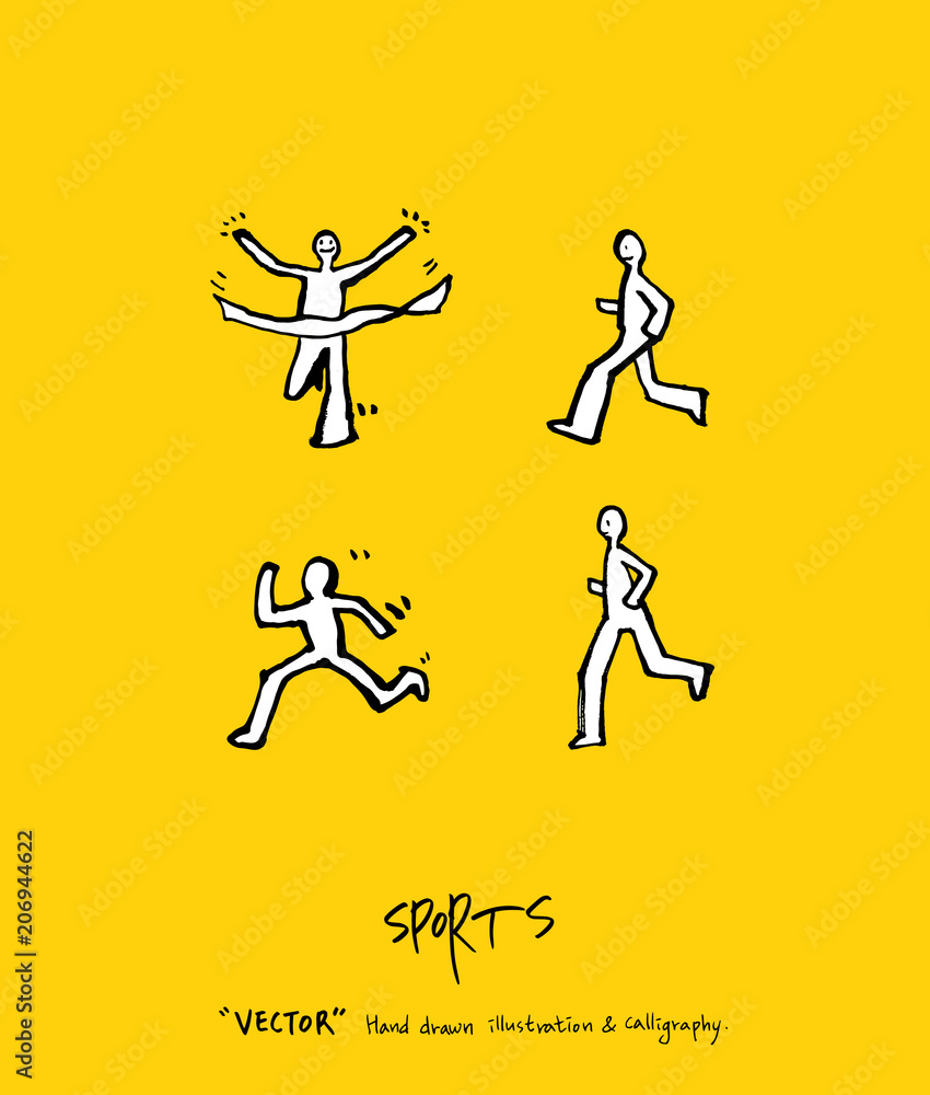 스포츠 포스터 / 손으로 그린 스포츠 그림