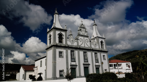 Exterior view to Church of Nossa Senhora da Graca, horta, faial , Portugal photo