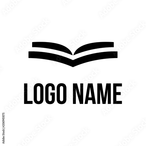 Book logo vector icon illustration
