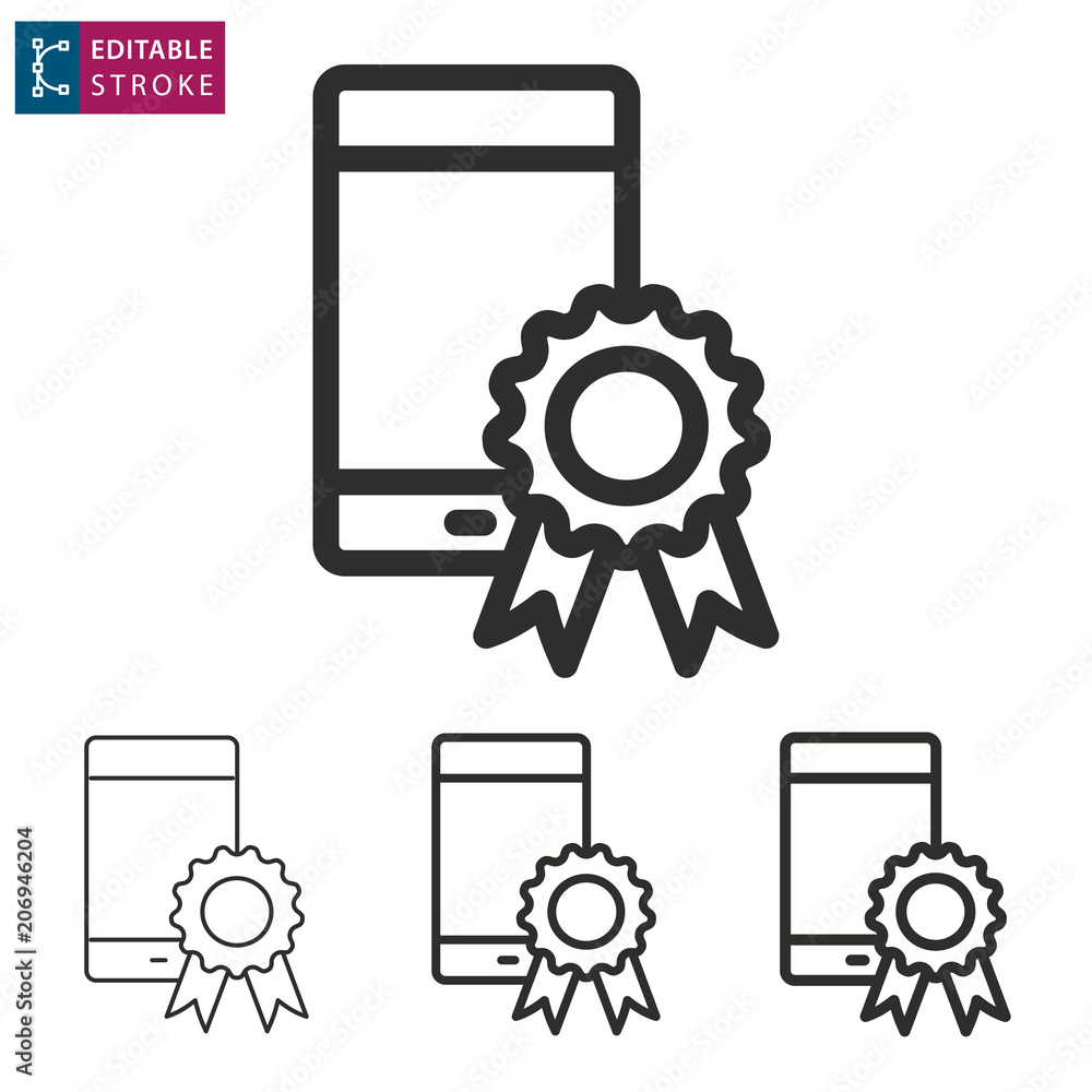 E-learning line icon. Editable stroke. E-learning line icon. Editable stroke.