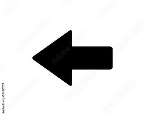 arrow left icon design illustration,glyph style design, designed for web and app