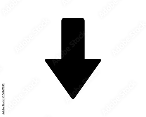 arrow down icon design illustration,glyph style design, designed for web and app photo