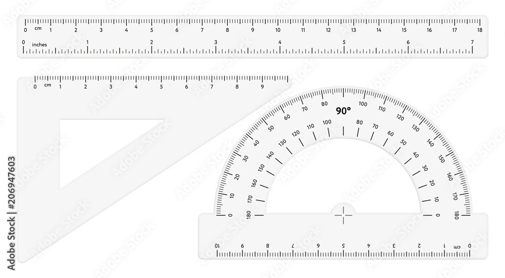 transparent ruler vector illustration, Stock vector