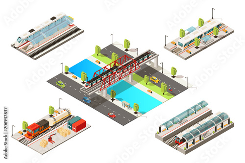 Isometric Modern Trains Concept