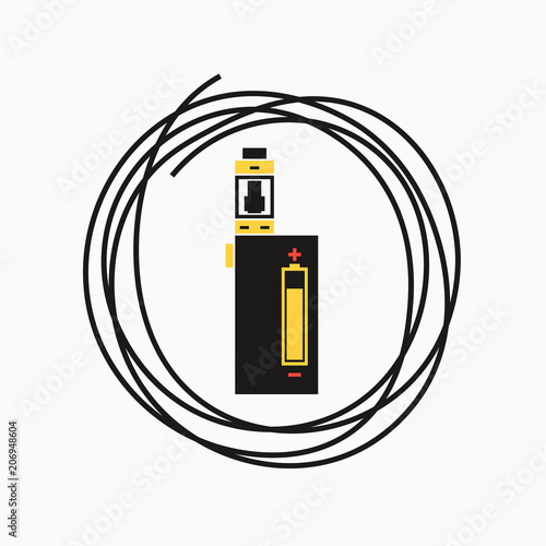 Electronic cigarette illustration