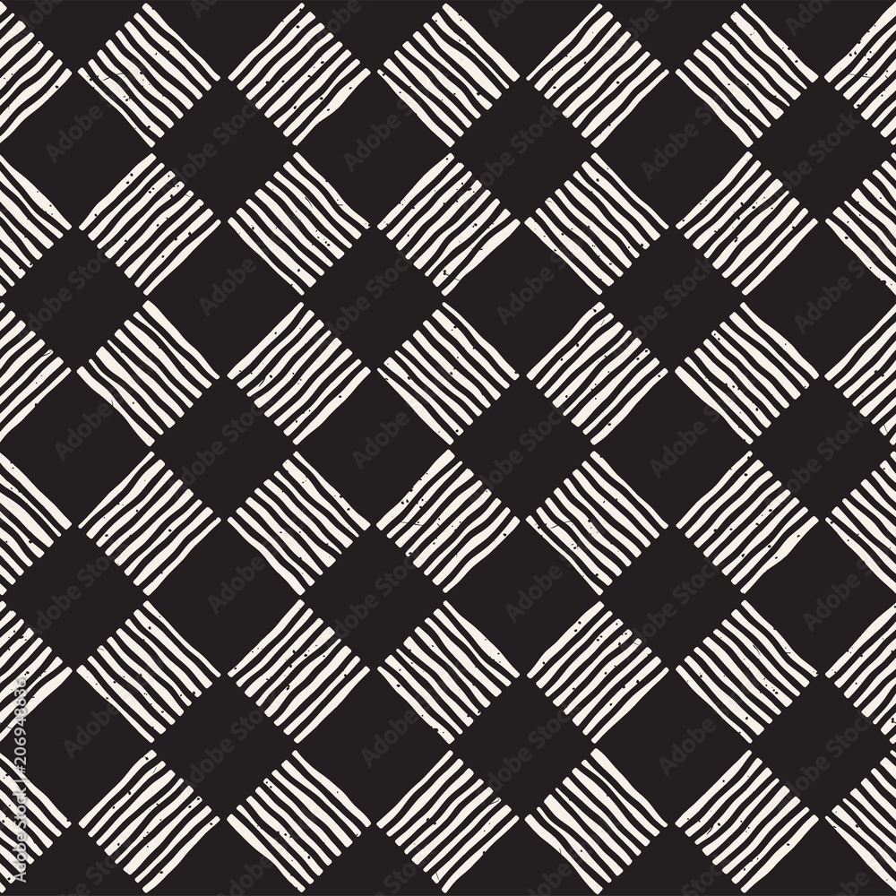 Hand drawn seamless repeating pattern with checker lines tiling. Grungy freehand background texture. Hand drawn seamless repeating pattern with checker lines tiling. Grungy freehand background texture.