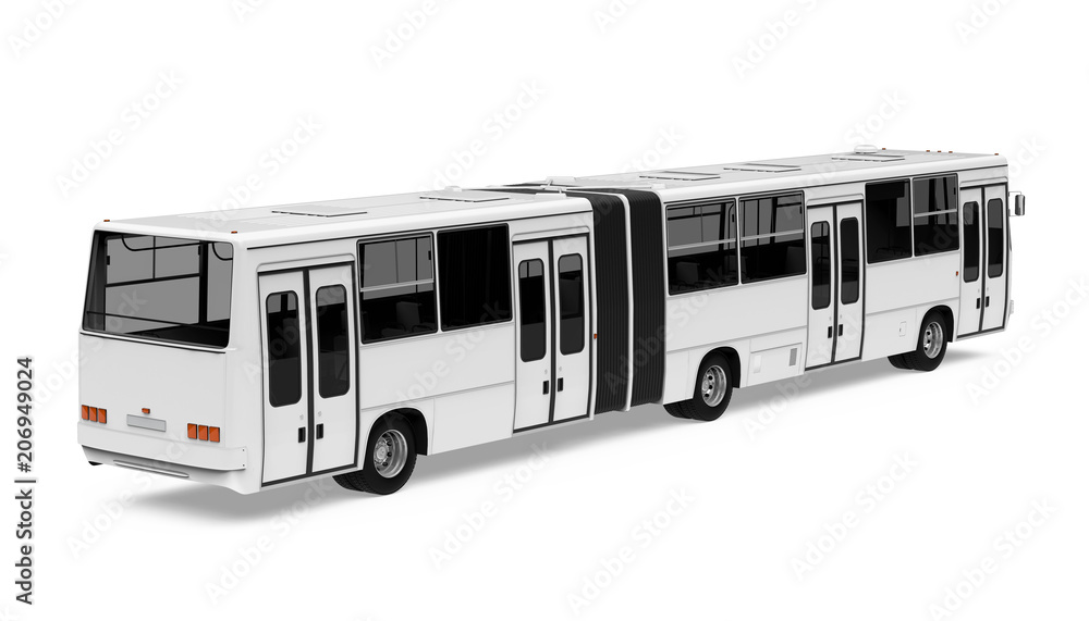 Articulated City Bus Isolated