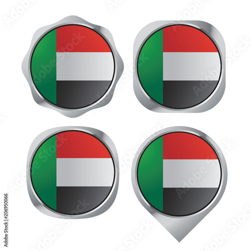 United Arab Emirates flag vector button variations Free Download United Arab Emirates flag vector button variations - GFXLoad