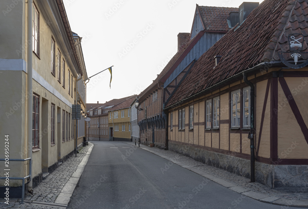Historic part of Ystad in Sweden