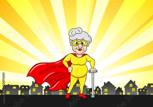 ältere Cartoon Super Heldin 