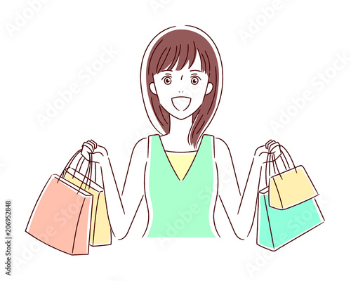 買物を楽しむ女性