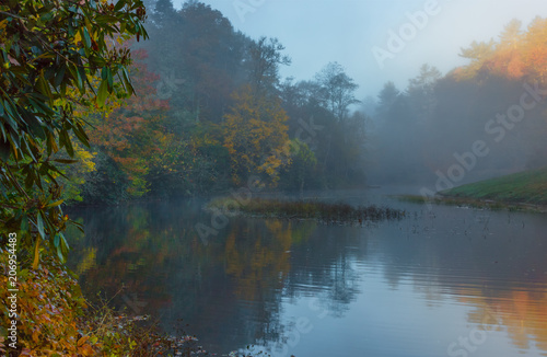 Mountain morning pond