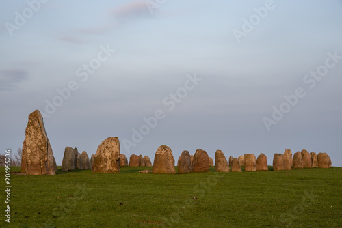 Ale Stenar stone ship monument in Sweden