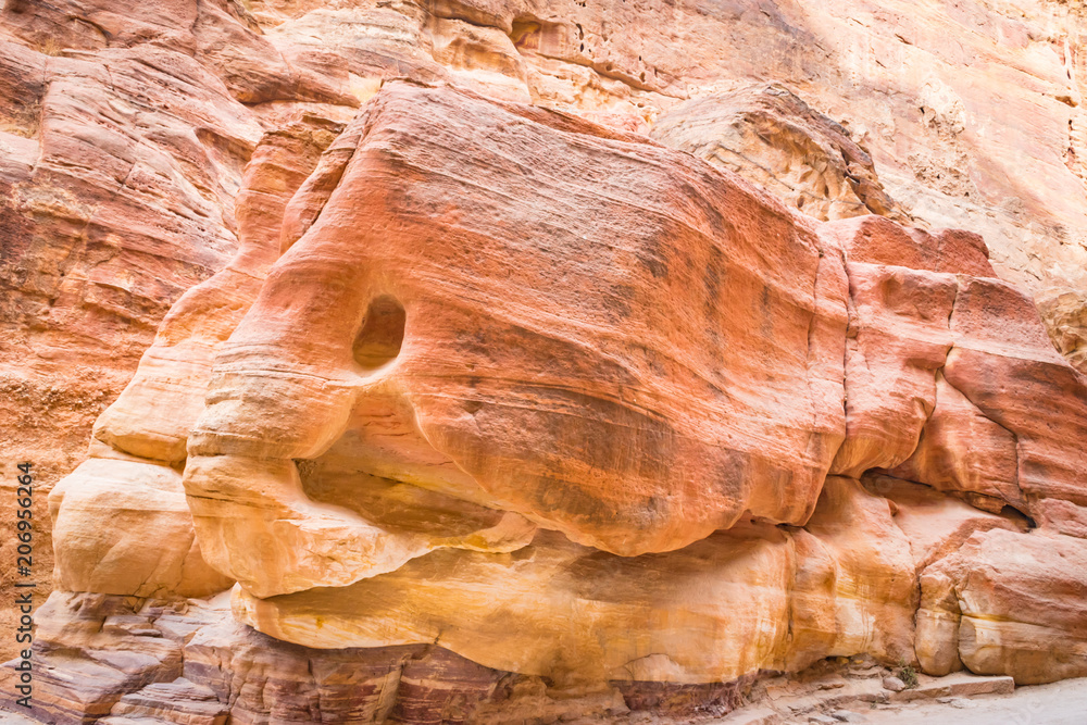 Sandstone rock formation, Petra.