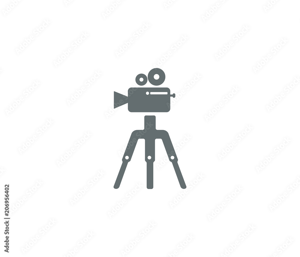 Obraz premium Video camera with tripod