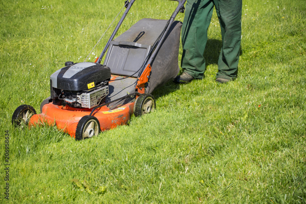 Obraz premium koszenie trawy