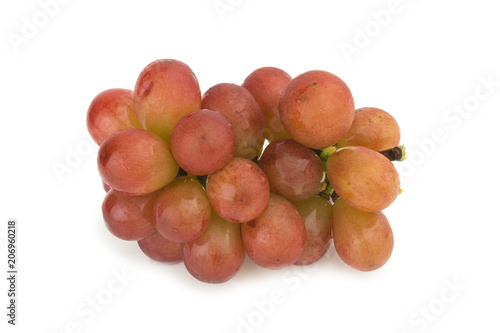 grapes red. ripe fresh. water drop isolated on white background