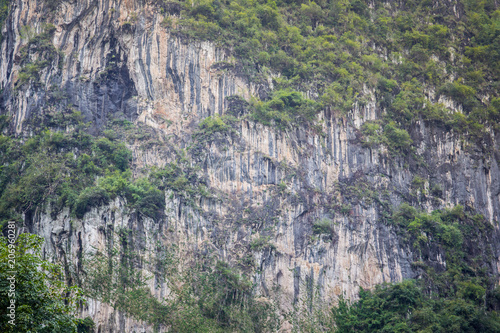 Photograph of high cliff in Asia background