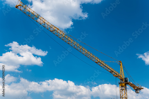 Tower crane during construction