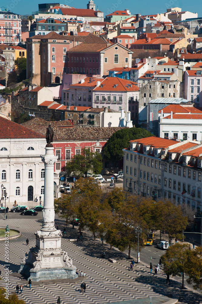Rossio Square also known as Square Pedro IV in Lisbon Portugal