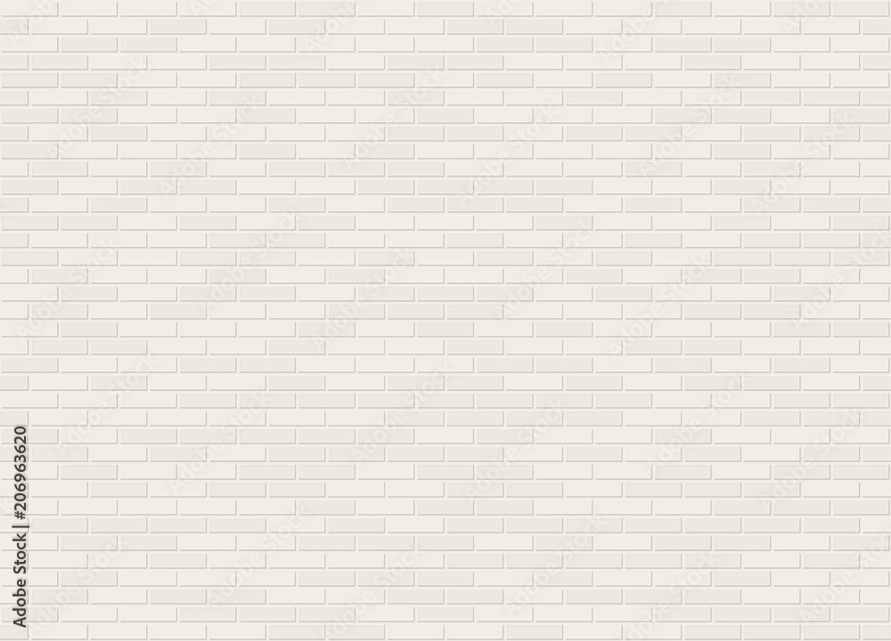 Vector seamless stretcher bond white brick wall texture Stock Vector ...