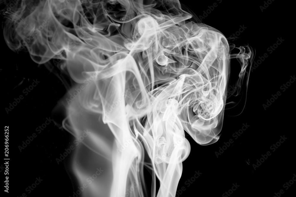 Smoke on black background