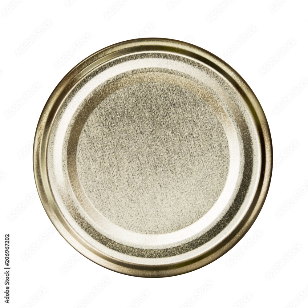 Lid from jar isolated on white background, cutout, top view Stock Photo