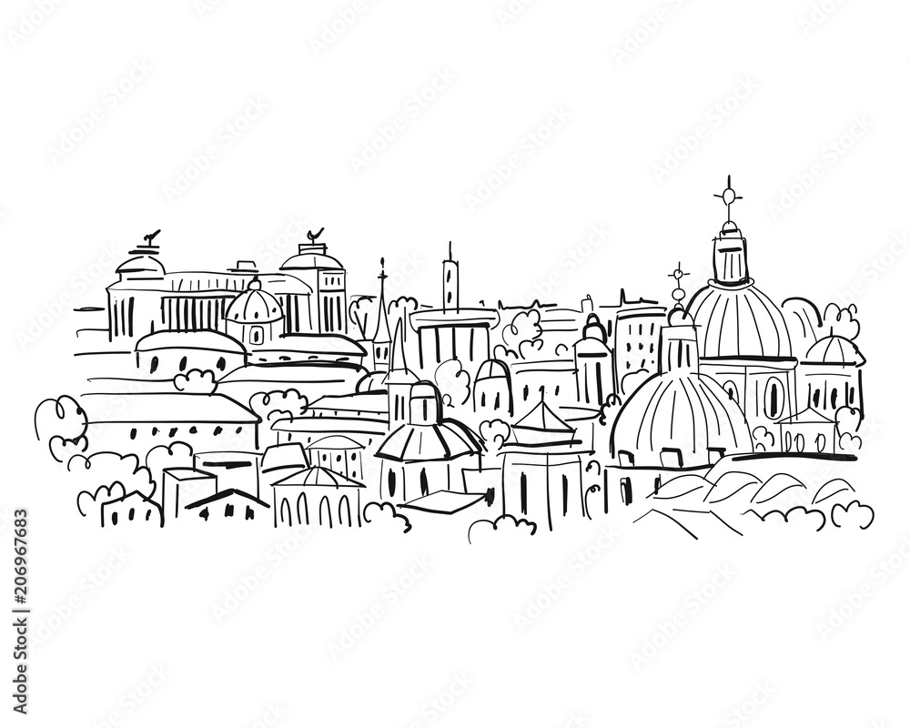 Cityscape background, sketch for your design