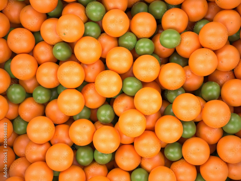 Oranges and limes background