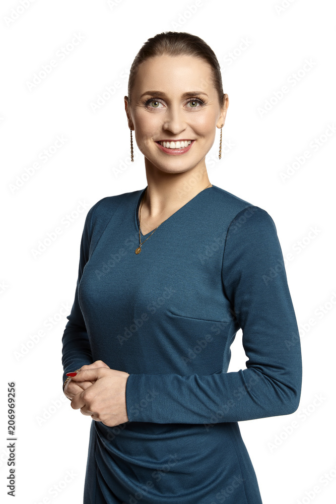 Elegant Young Woman Smiling to You