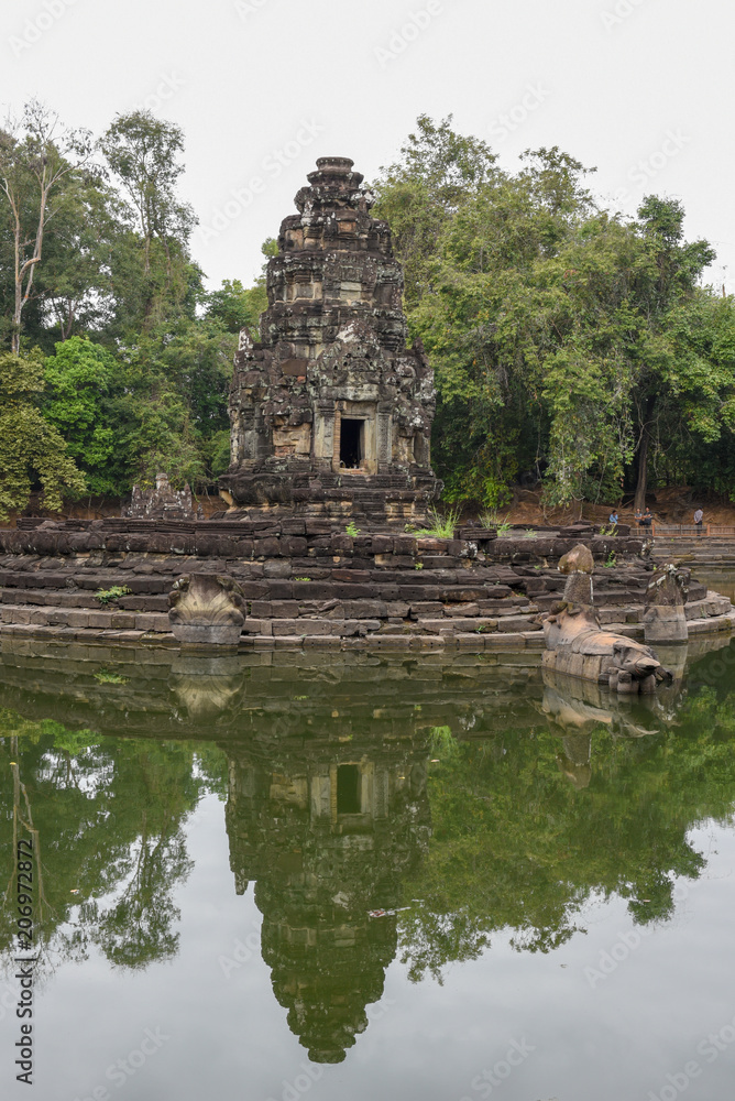 View of the island temple Preah Neak Poan at Angkor View of the island temple Preah Neak Poan at Angkor
