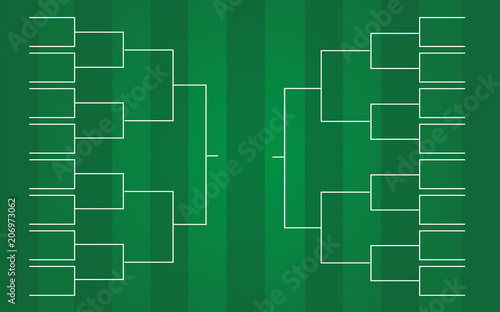 vector of 16 teams tournament bracket templates