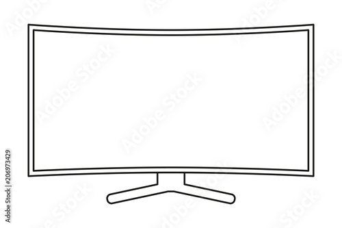 Line art black and white hd tv