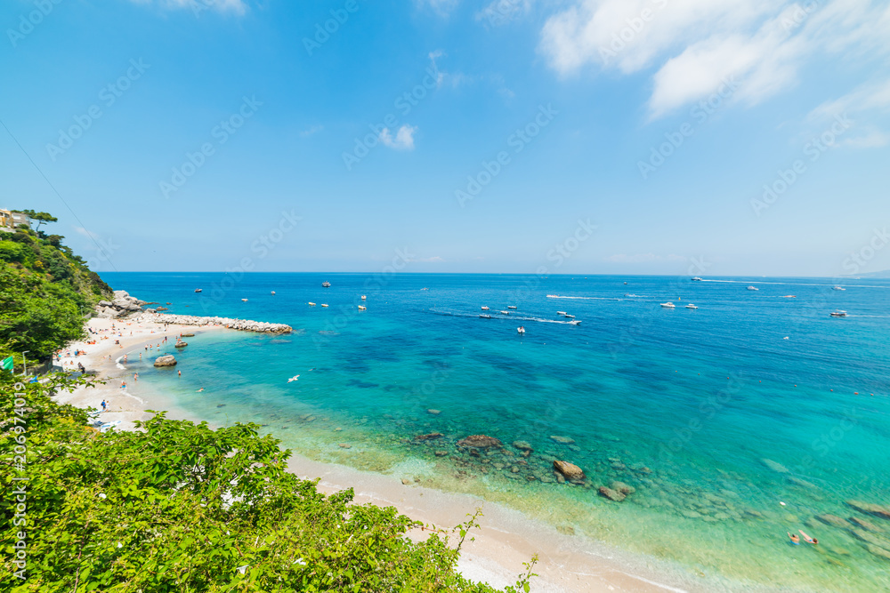 Marina Grande beach in world famous Capri island