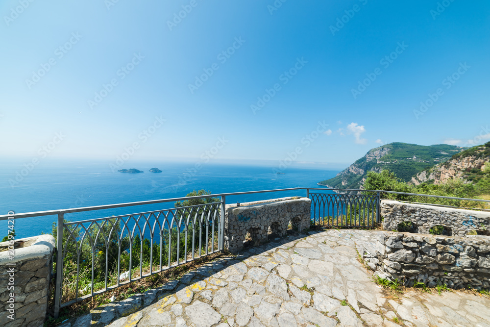 Terrace by world famous Amalfi coast Terrace by world famous Amalfi coast