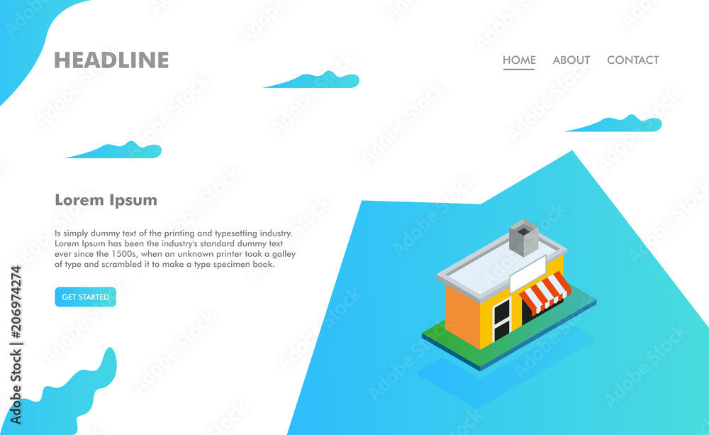 Header landing page designs