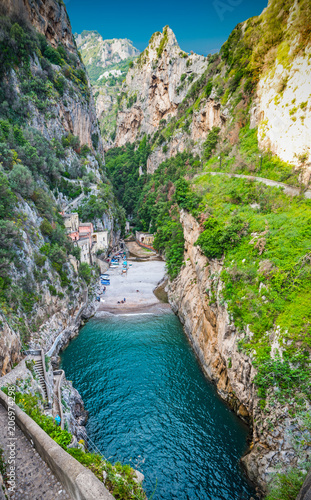 Famous Furore fjord in Amalfi coast photo