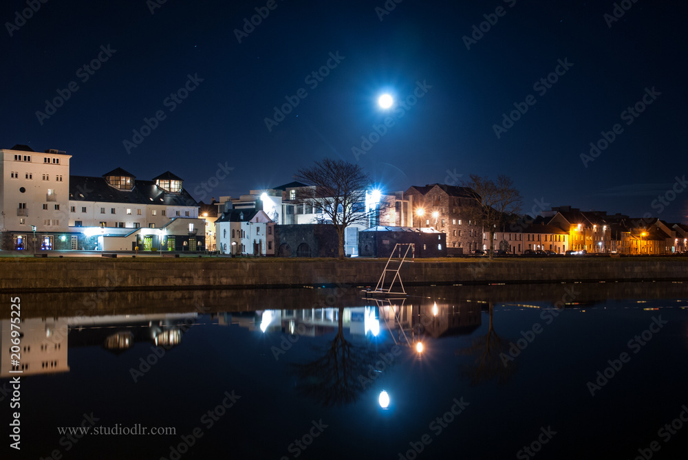 Spanish Arch at night in Galway ,Ireland