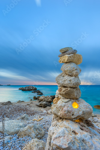 Stones balance and wellness retro spa concept