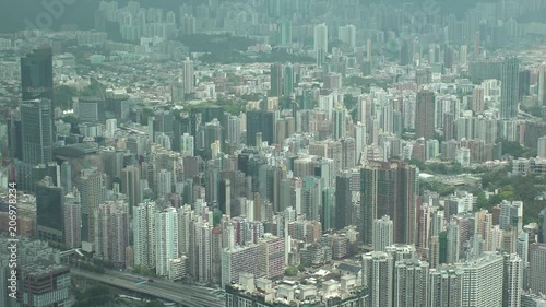 HONG KONG - CIRCA APRIL 2018 : Scenery of CITY and BUILDINGS from above.